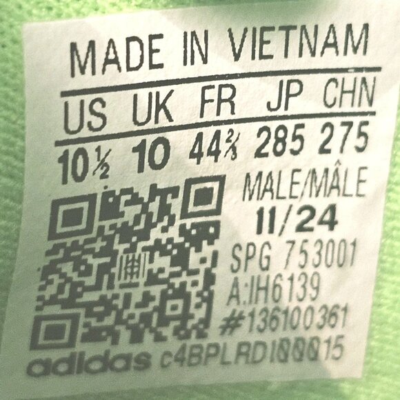 Adidas Adizero Edge+ TPU Baseball Cleats Solar Green IH6139 - Men's Size 10.5 - Picture 8 of 14